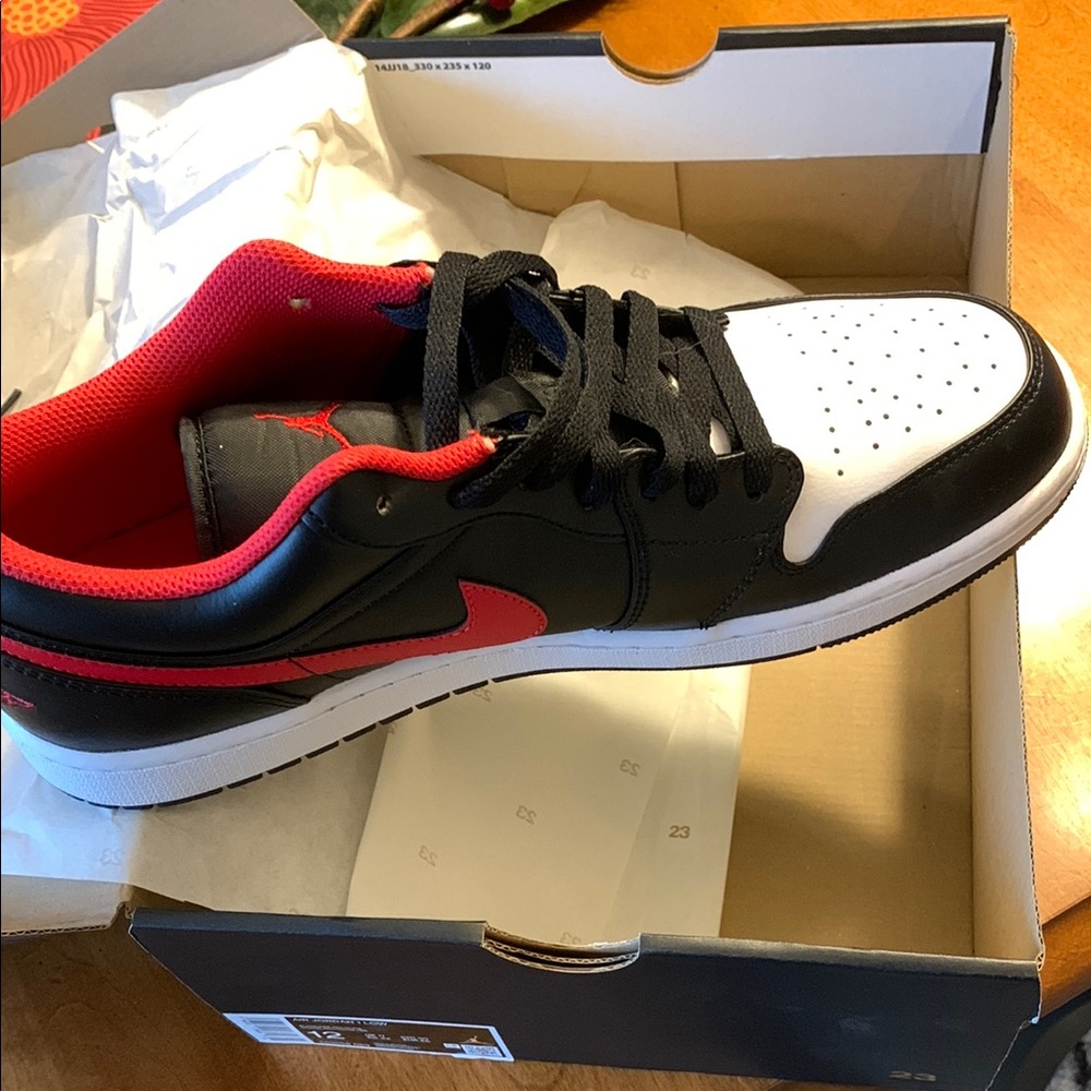 Nike Air Jordan Low Black/Red/White Men's Shoes